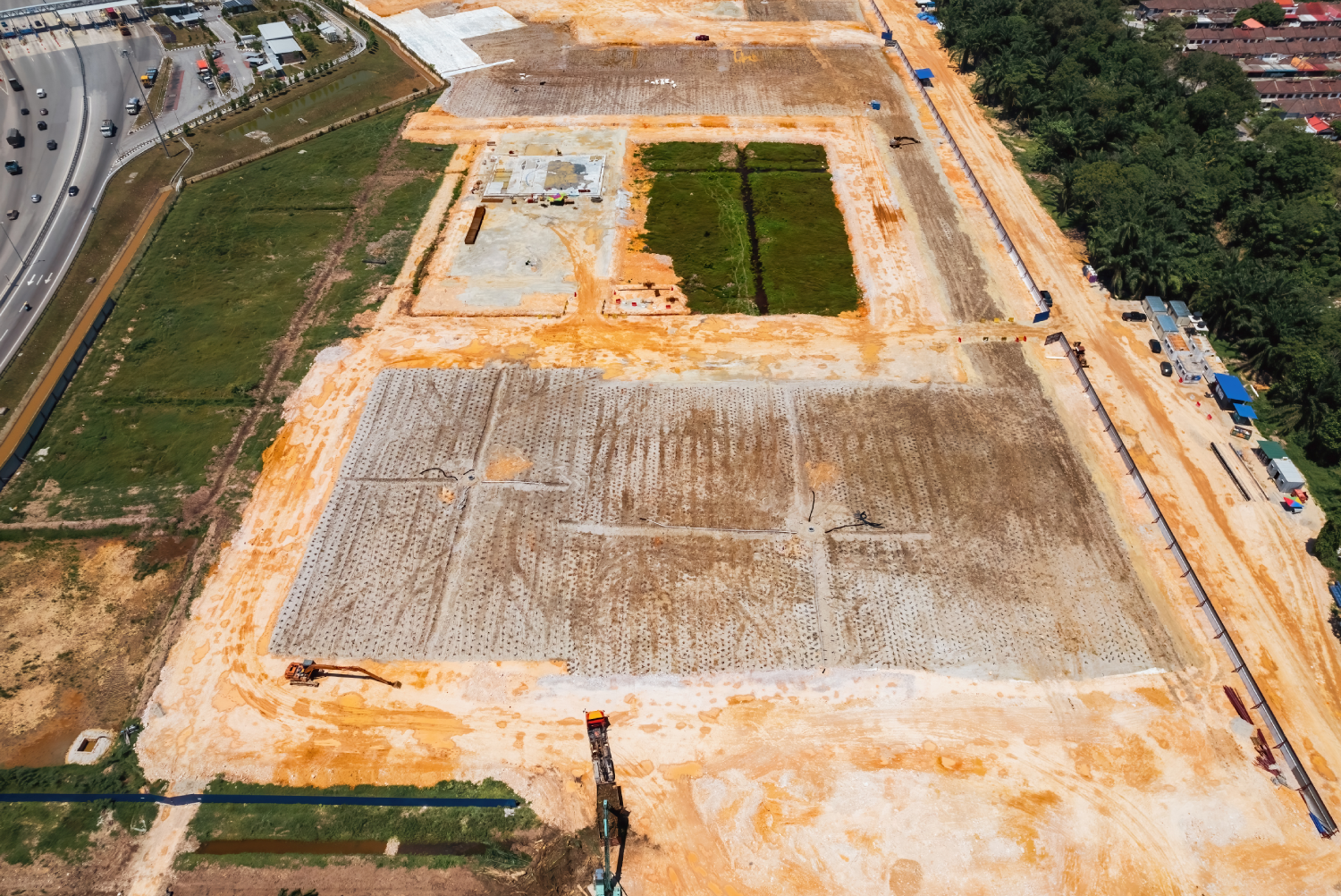 foto cenital de terrenos en construcción